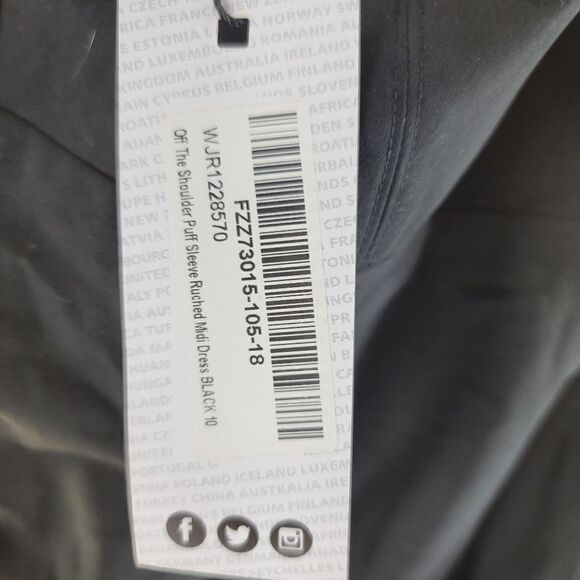 Off shoulder ruched midi dress - Picture 4 of 6